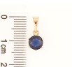 Кулон Xuping Позолота 18K «Синій фіаніт, ø 6мм» для ланцюжка до 5мм фото №2