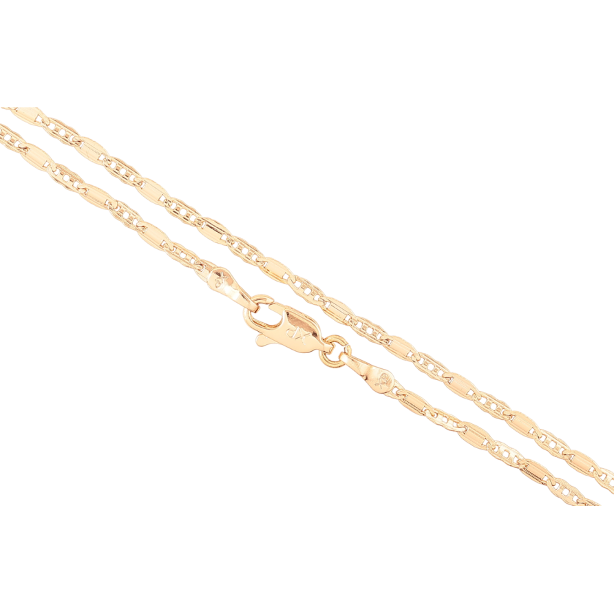 Цепочка Xuping Позолота 18K Плетение Морская цепь длинна 43см х 2мм фото №1