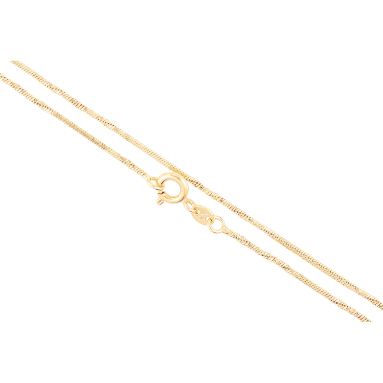 Цепочка Xuping Позолота 18K Плетение 4-х гранный шнур перекрученный длинна 45см х 1мм фото №1