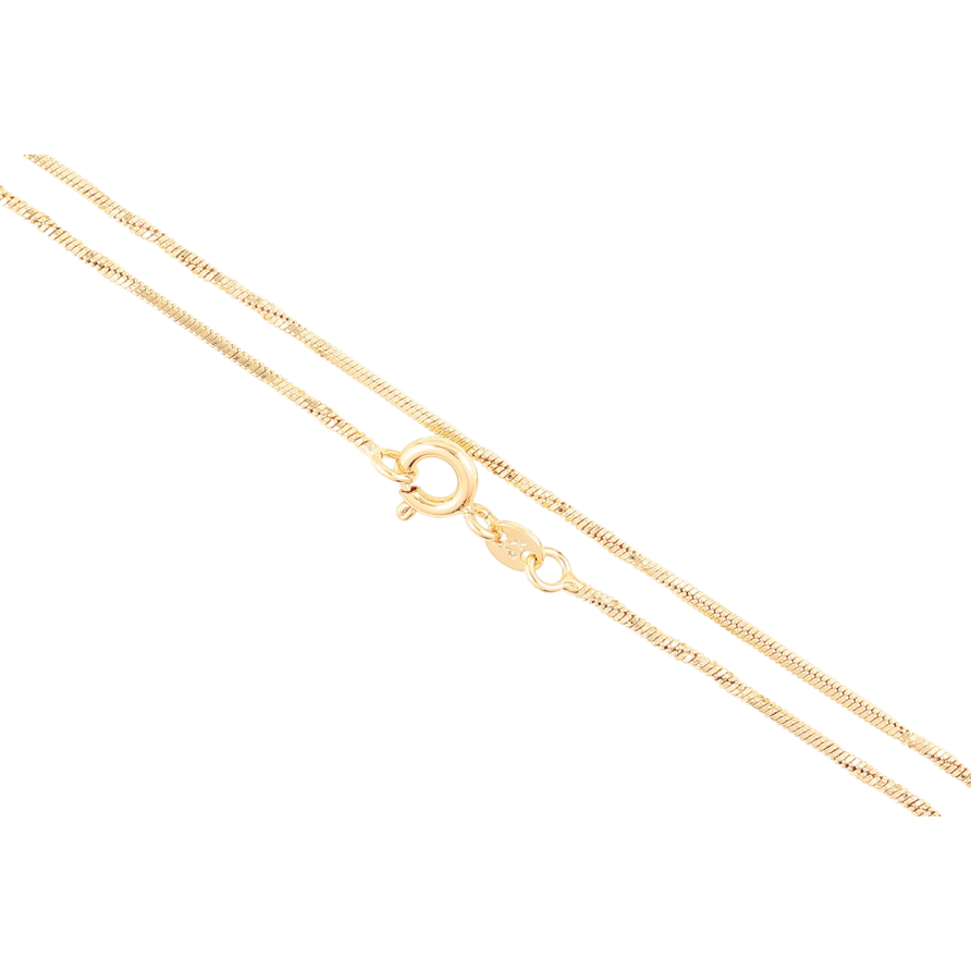 Ланцюжок Xuping Позолота 18K «Плетіння 4-х гранний шнур перекручений» довжина 45см х 1мм фото №1