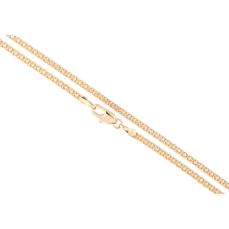 Цепочка Xuping Позолота 18K Плетение Итальянский Бисмарк длинна 45см х 2.5мм фото №1