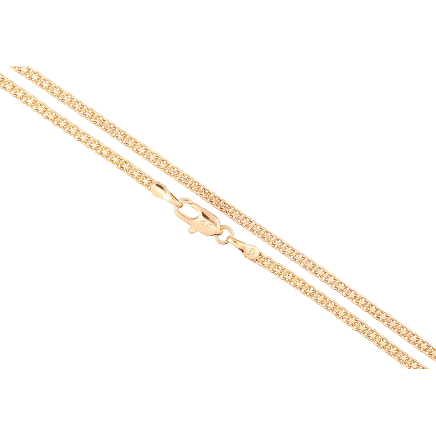 Цепочка Xuping Позолота 18K Плетение Итальянский Бисмарк длинна 45см х 2.5мм фото №1