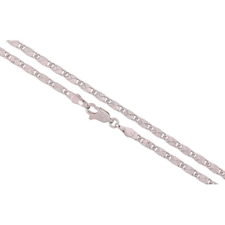 Ланцюжок Xuping Родій Плетіння «Морський ланцюг з візерунком» довжина 45см х 2.5мм фото №25 Ланцюжок Xuping Родій Плетіння «Морський ланцюг з візерунком» довжина 45см х 2.5мм фото №25