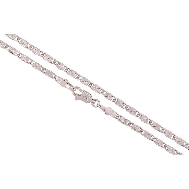 Ланцюжок Xuping Родій Плетіння «Морський ланцюг з візерунком» довжина 45см х 2.5мм фото №2 Ланцюжок Xuping Родій Плетіння «Морський ланцюг з візерунком» довжина 45см х 2.5мм фото №2