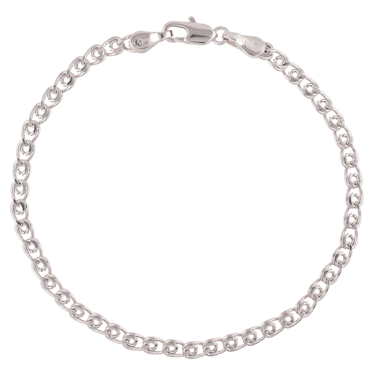 Браслет Xuping Родий Цепочка плетение Лав размер 19см х 3.5мм фото №13