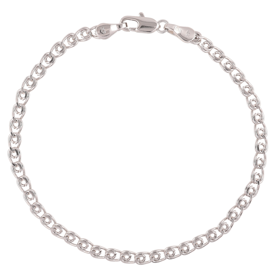 Браслет Xuping Родій «Ланцюжок плетіння Лав» розмір 19см х 3.5мм фото №1