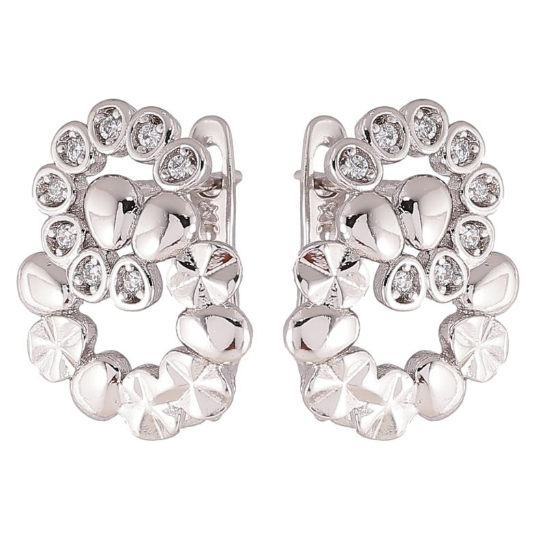 Сережки Xuping Родій англійський замок «Декоративний візерунок з цирконієм» фото №1