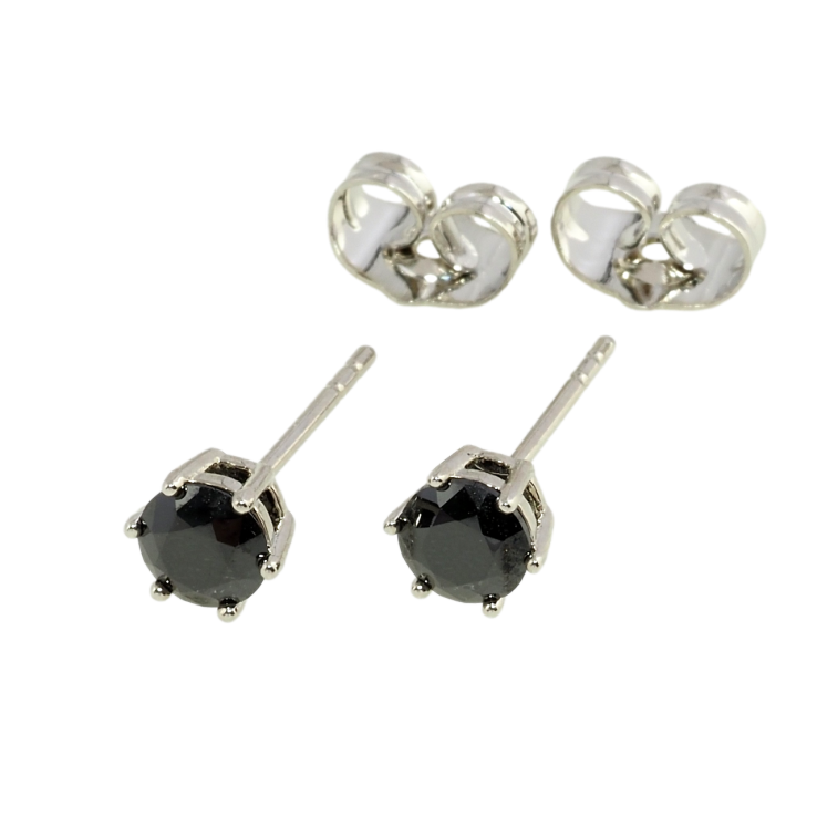 Серьги Xuping Родий пусеты Черный фианит в 6-ти крапановой оправе ø 5мм фото №19 Серьги Xuping Родий пусеты Черный фианит в 6-ти крапановой оправе ø 5мм фото №19