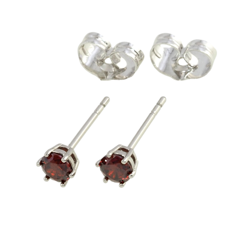 Сережки Xuping Родій пусети Червоні фіаніти в 6-ти крапановій оправі ø 4мм фото №19 Сережки Xuping Родій пусети Червоні фіаніти в 6-ти крапановій оправі ø 4мм фото №19