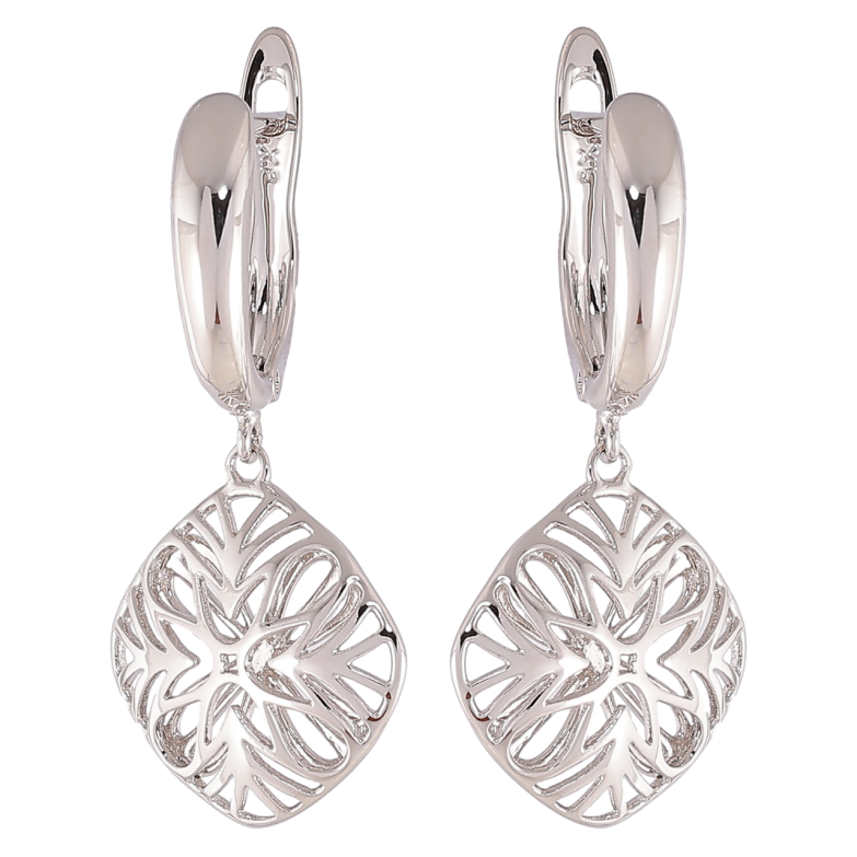 Серьги Xuping Родий английский замок Інкрустація цирконієм» фото №1