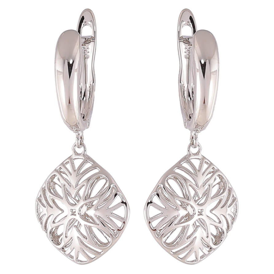 Серьги Xuping Родий английский замок Інкрустація цирконієм» фото №1