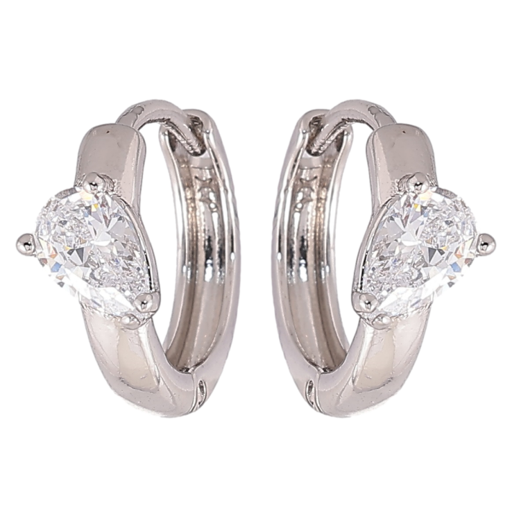 Серьги Xuping Родий колечки Вставки фианиты» фото №13