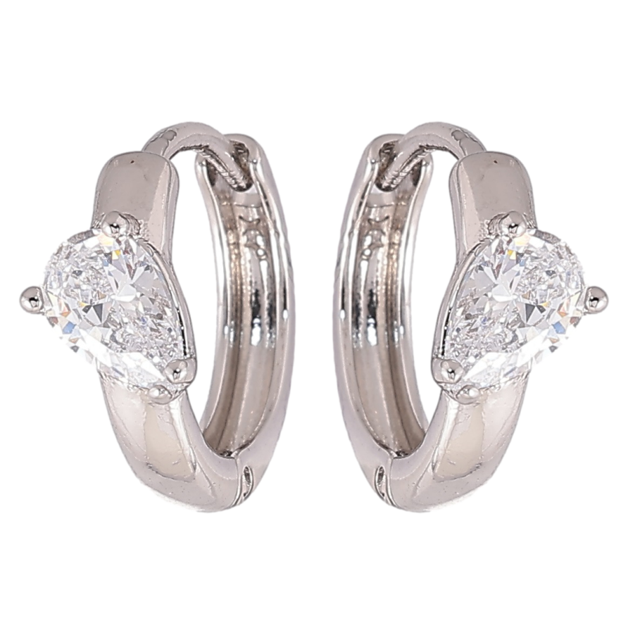 Серьги Xuping Родий колечки Вставки фианиты» фото №1 Серьги Xuping Родий колечки Вставки фианиты» фото №1