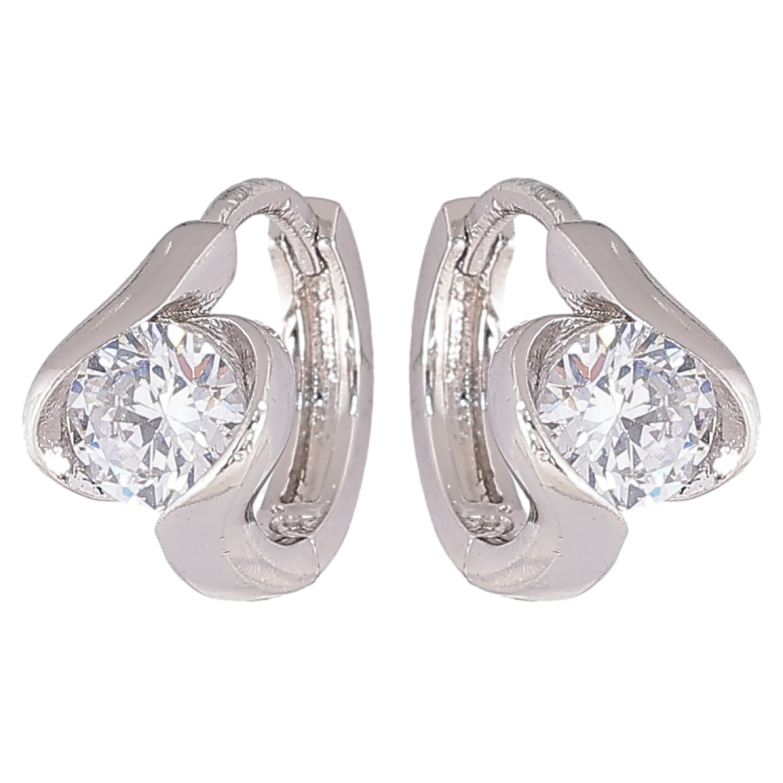 Сережки Xuping Родій колечка «Фіаніти в декоративній оправі» фото №1