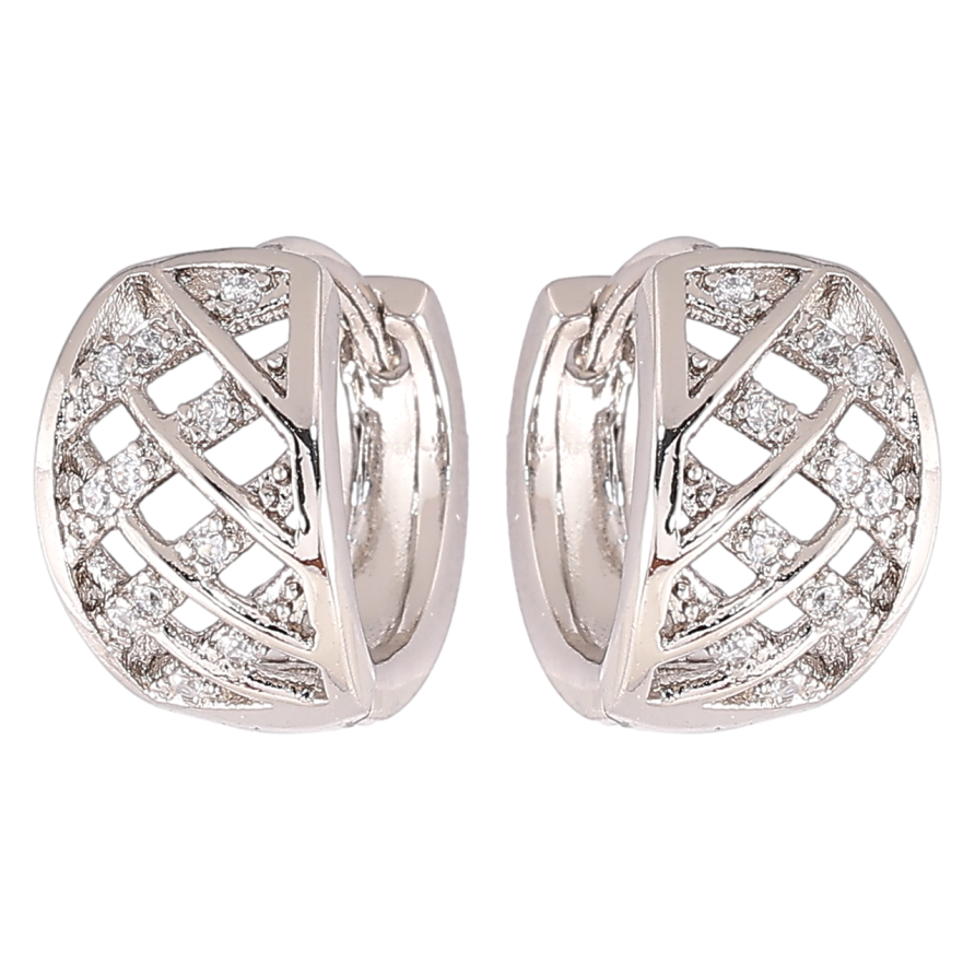 Сережки Xuping Родій колечка «Візерунок з цирконієм» фото №1