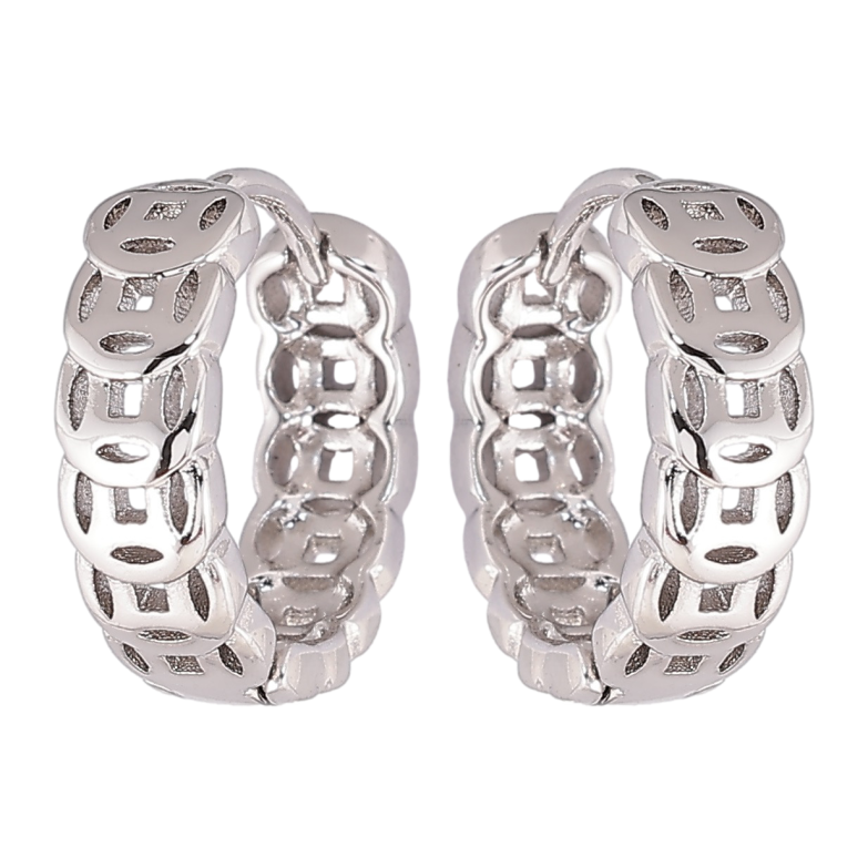 Сережки Xuping Родій колечка «Різьблений візерунок» фото №1