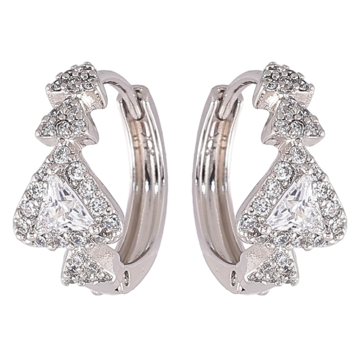 Серьги Xuping Родий колечки Инкрустация цирконием фото №24 Серьги Xuping Родий колечки Инкрустация цирконием фото №24