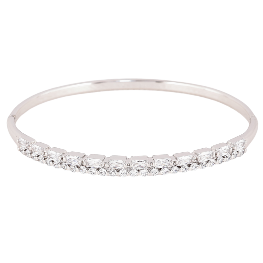 Браслет Xuping Родий Инкрустация цирконием ø 6см фото №1