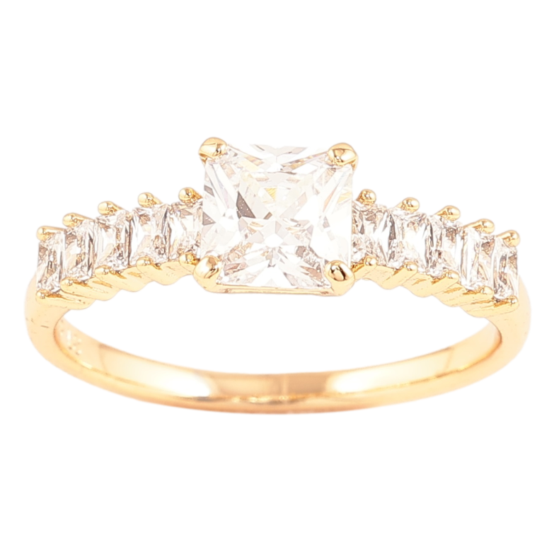 Кольцо Xuping Позолота 18K Дорожка циркония с фианитом фото №1