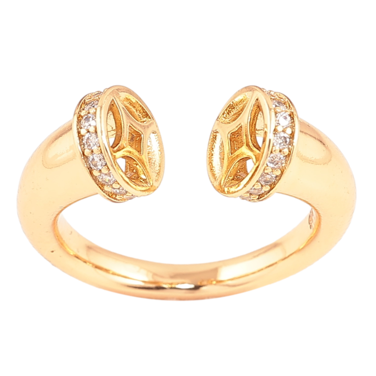 Кольцо Xuping Позолота 18K Декоративный узор с цирконием фото №17