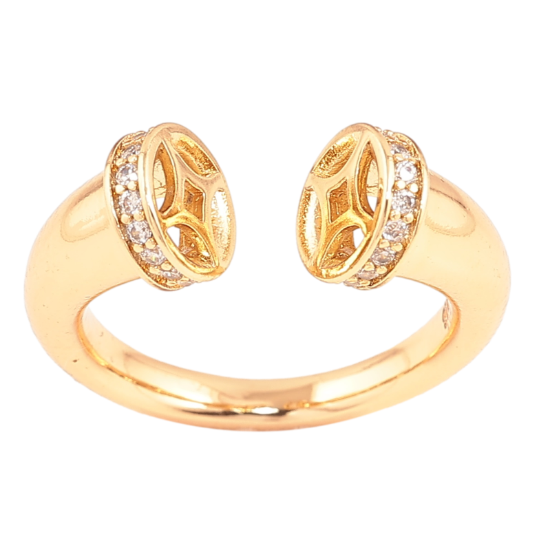 Каблучка Xuping Позолота 18K «Декоративний візерунок з цирконієм» фото №4