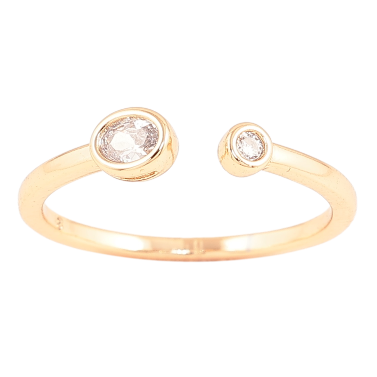 Кольцо Xuping Позолота 18K Два кристалла фото №15