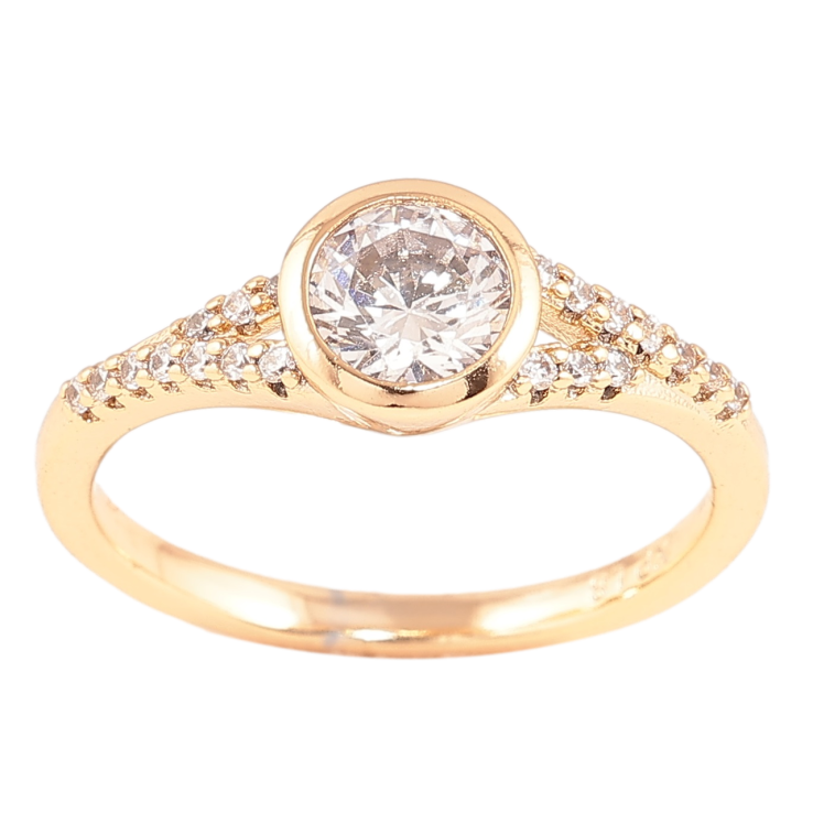 Кольцо Xuping Позолота 18K Фианит с инкрустацией цирконием фото №10