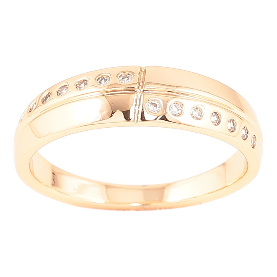 Кольцо Xuping Позолота 18K Узор из вставками циркония фото №1