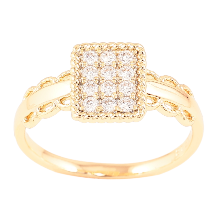 Кольцо Xuping Позолота 18K Декоративный узор с цирконием фото №1