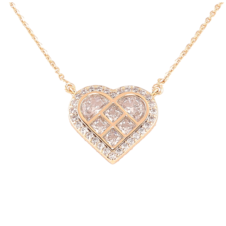 Підвіска на ланцюжку Xuping Позолота 18K «Сердечко з інкрустацією цирконієм» довжина 45-49см х 1мм фото №10