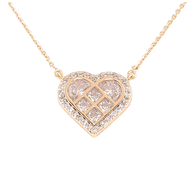 Подвеска на цепочке Xuping Позолота 18K Сердечко с инкрустацией цирконием длина 45-49см х 1мм фото №2 Подвеска на цепочке Xuping Позолота 18K Сердечко с инкрустацией цирконием длина 45-49см х 1мм фото №2