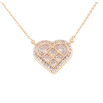 Підвіска на ланцюжку Xuping Позолота 18K «Сердечко з інкрустацією цирконієм» довжина 45-49см х 1мм фото №2 Підвіска на ланцюжку Xuping Позолота 18K «Сердечко з інкрустацією цирконієм» довжина 45-49см х 1мм фото №2