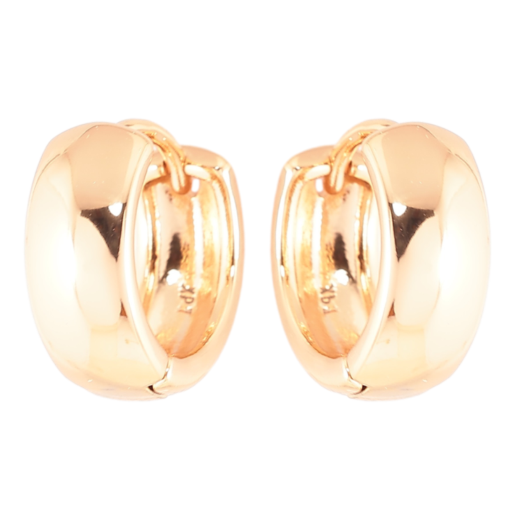 Серьги Xuping Позолота 18K колечки Классика, шир 5.6мм фото №6