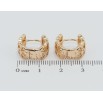 Серьги Xuping Позолота 18K колечки Резной орнамент сердечки фото №2