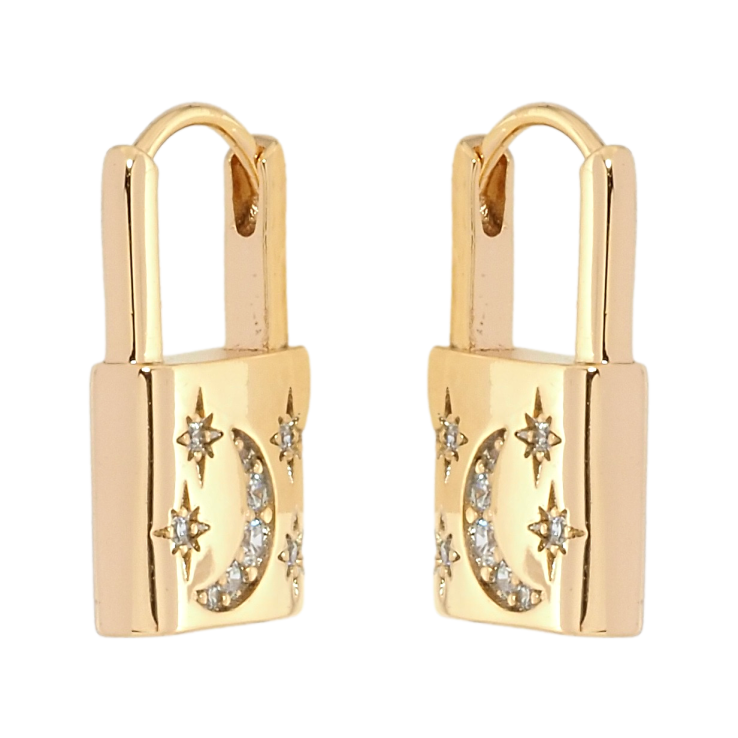 Серьги Xuping Позолота 18K колечки Замочки с узором фото №14