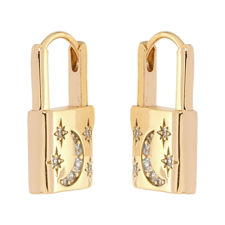 Сережки Xuping Позолота 18K колечка Замочки з візерунком фото №1