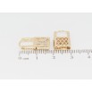 Серьги Xuping Позолота 18K колечки Замочки с узором фото №2