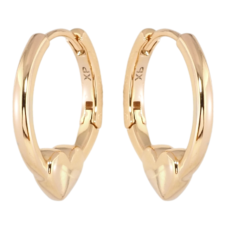 Сережки Xuping Позолота 18K колечка Сердечки фото №1 Сережки Xuping Позолота 18K колечка Сердечки фото №1