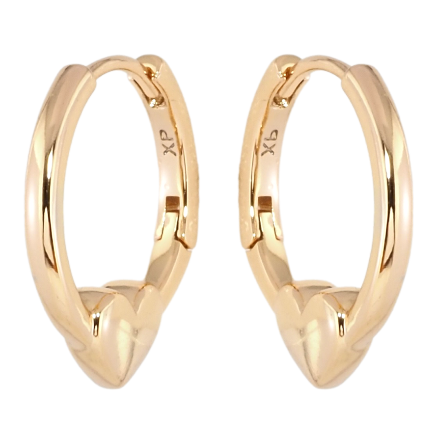 Сережки Xuping Позолота 18K колечка Сердечки фото №1