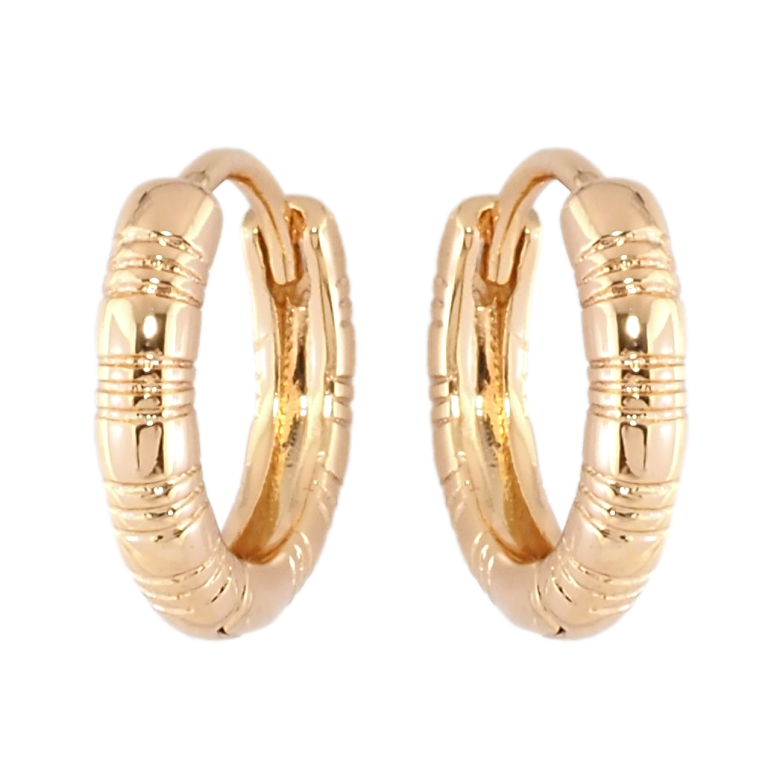 Серьги Xuping Позолота 18K колечки Декоративный узор фото №2 Серьги Xuping Позолота 18K колечки Декоративный узор фото №2