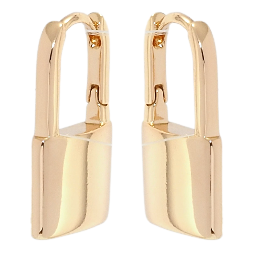 Серьги Xuping Позолота 18K колечки Замочки фото №1