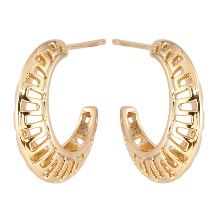 Сережки Xuping Позолота 18K пусети Дуги з різьбленим візерунком фото №21 Сережки Xuping Позолота 18K пусети Дуги з різьбленим візерунком фото №21