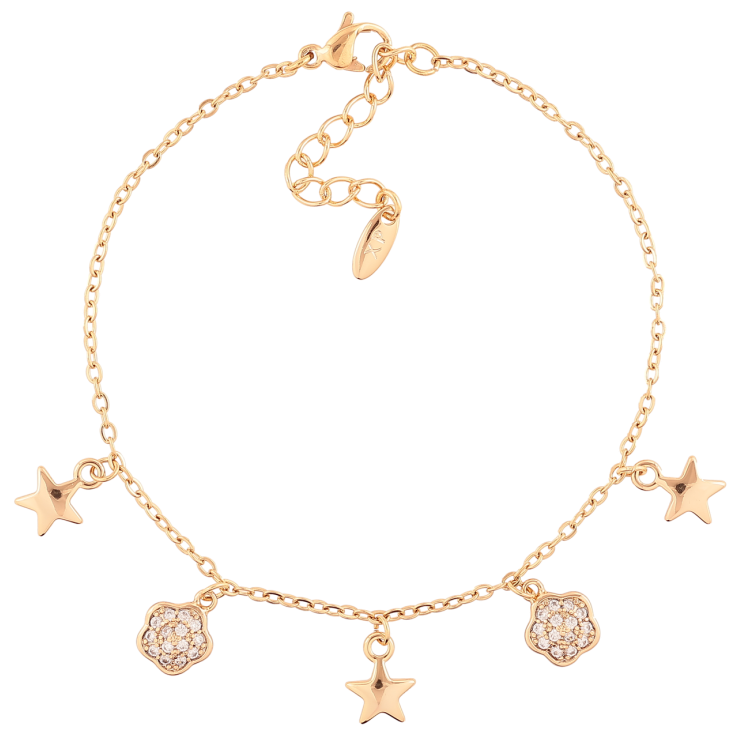 Браслет Xuping Позолота 18K Цепочка с подвесками размер с доп.цеп.17-20.5см х 1.5мм фото №25