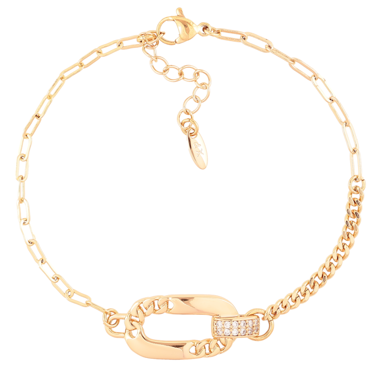 Браслет Xuping Позолота 18K Цепочка комбинированная с декоративной вставкой размер с доп.цеп.19-22см х 2-3мм фото №23