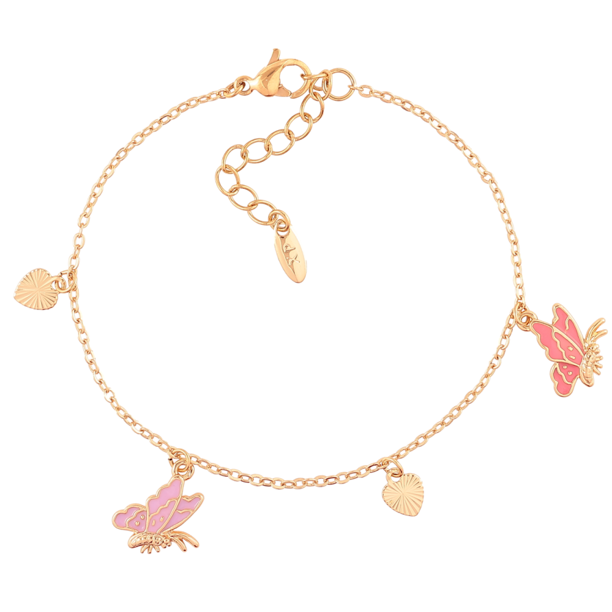 Браслет Xuping Позолота 18K Ланцюжок Якірний з підвісками» довжина з доп. ланцюжком 15.5-19см х 1.5мм фото №1