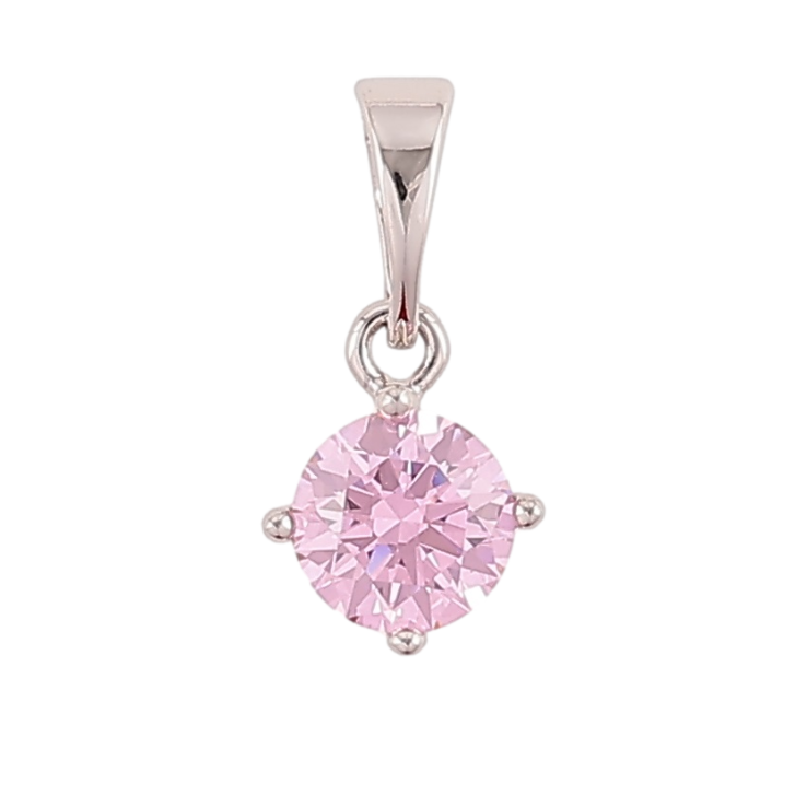 Кулон Xuping Родій «Рожевий фіаніт, ø 6мм» для ланцюжка до 5мм фото №13