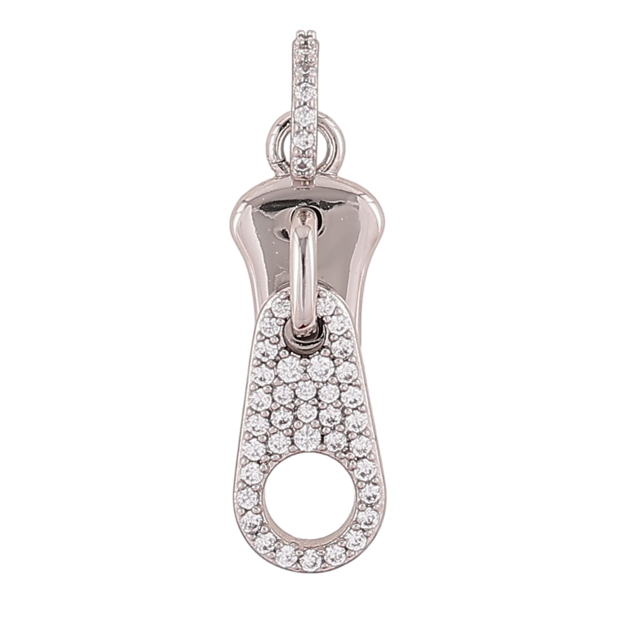 Кулон Xuping Родий Бегунок с цирконием для цепочки до 4мм фото №1