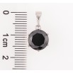 Кулон Xuping Родий Черный фианит, ø 9мм для цепочки до 5мм фото №2