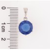 Кулон Xuping Родий Синий фианит, ø 9мм для цепочки до 5мм фото №2