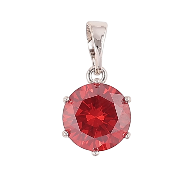 Кулон Xuping Родий Красный фианит, ø 9мм для цепочки до 5мм фото №6